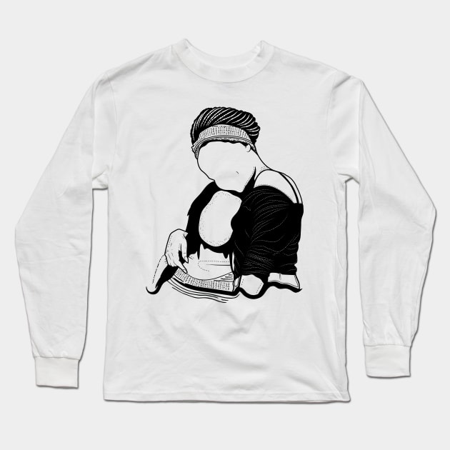 Black & white Elegant Art 19 Long Sleeve T-Shirt by Frajtgorski